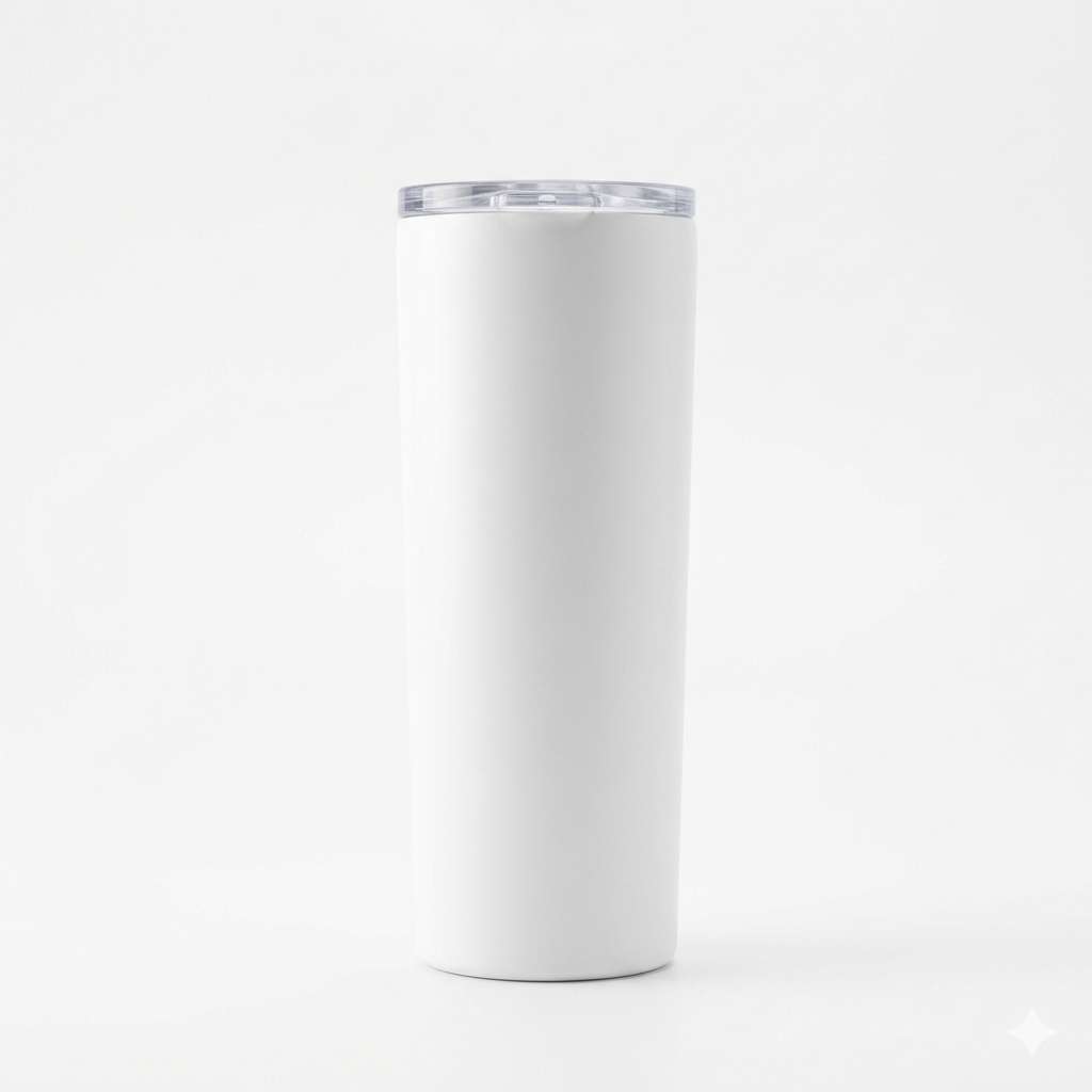 Tumbler isotherme blanc 600ml mockup