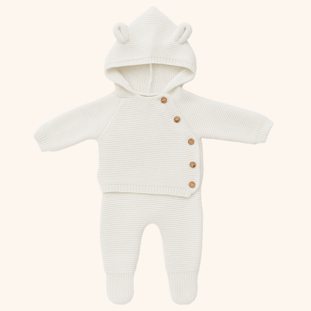 Ensemble maillé à capuche