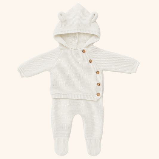 Ensemble maillé à capuche