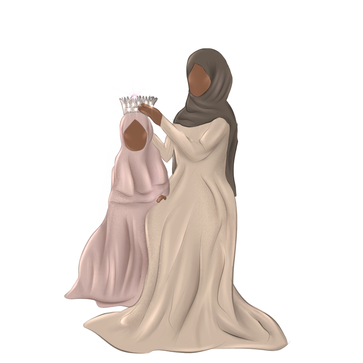 Mère et fille couronnée