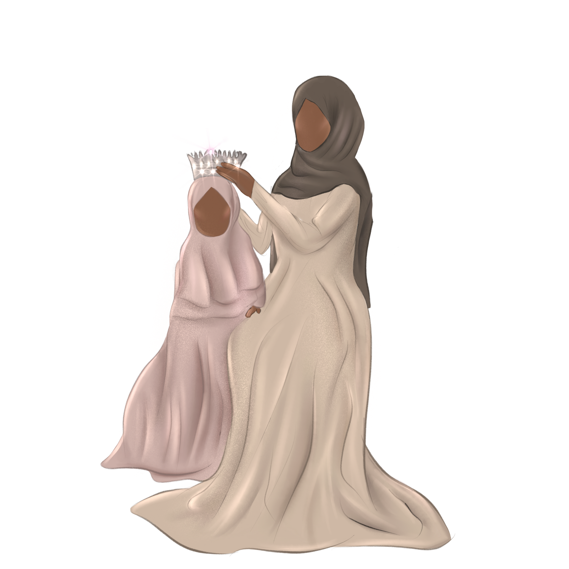 Mère et fille couronnée