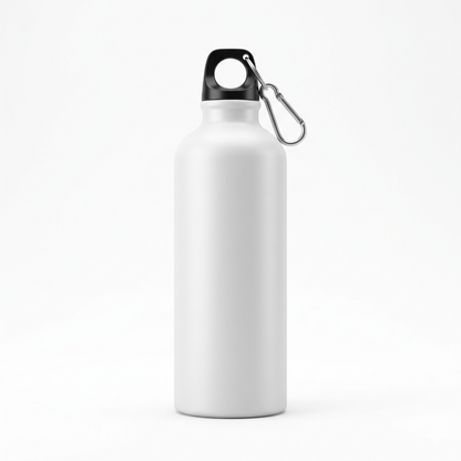 Gourde alu blanche 400ml mockup
